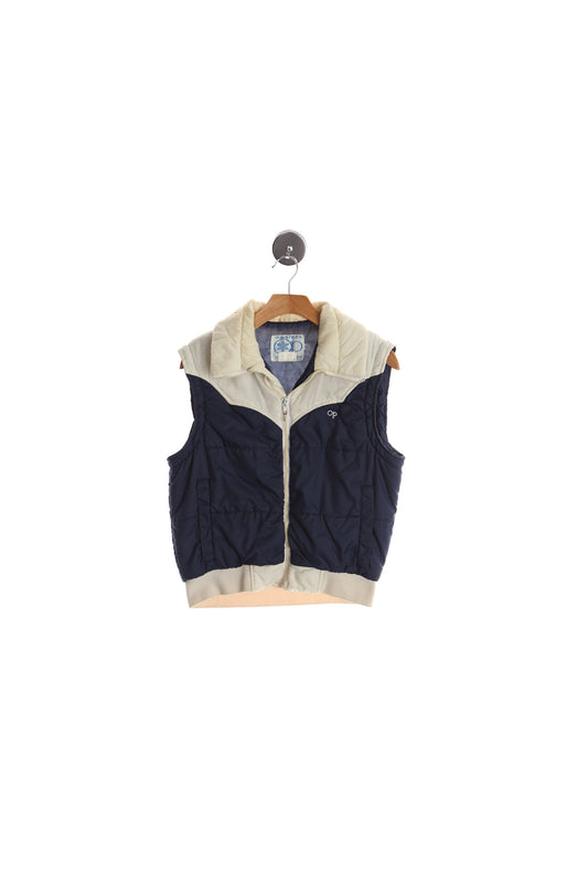 Vintage Ocean Pacific Ski Vest - Two tone color Blue and White