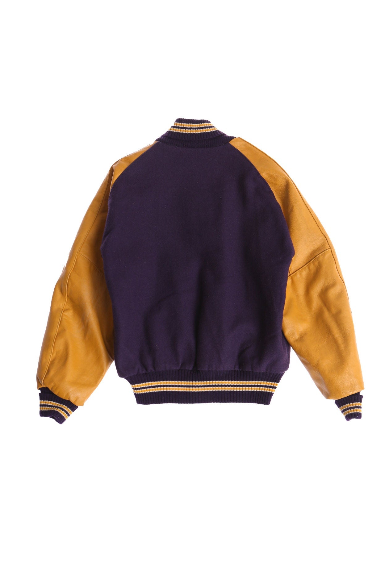 Vintage Purple Varsity Jacket - Patch Letter M