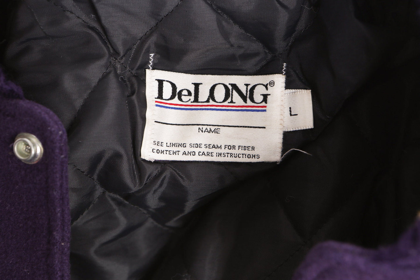 Vintage Purple Varsity Jacket - Patch Letter M