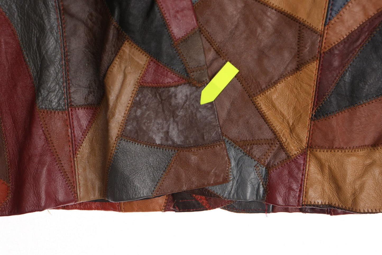 Vintage 70's Women Patchwork Leather Blazer