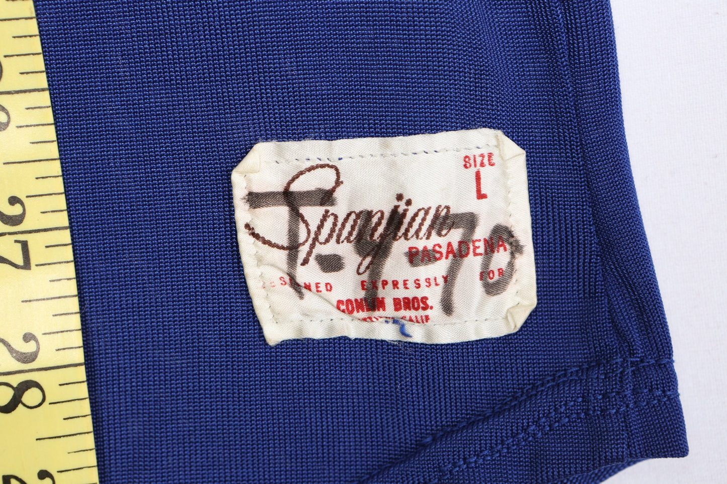 Vintage Blue Jersey - La Mirada - Spanjian Pasadena Label