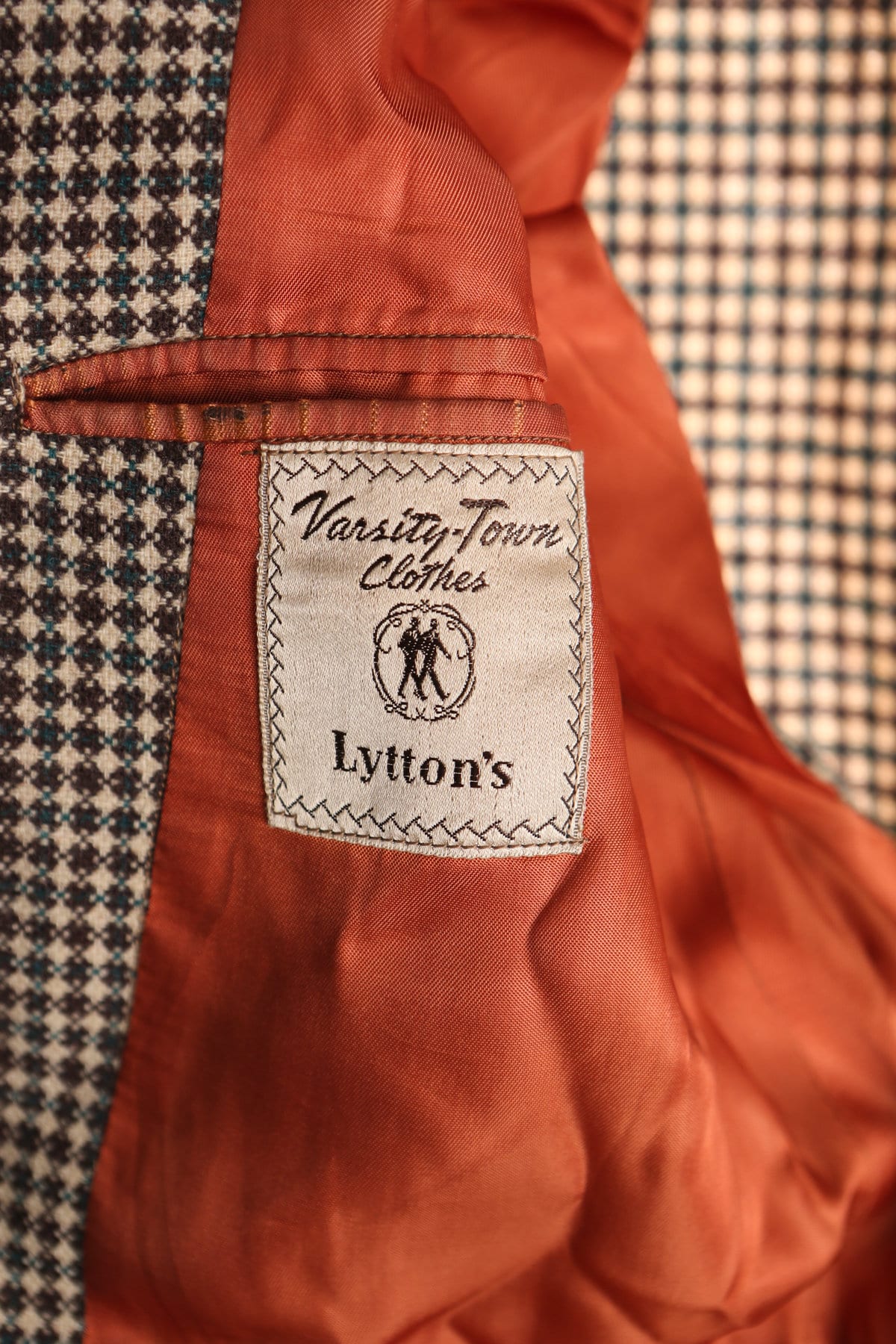 Vintage Men Brown Plaid Blazer - Era ( 40's - 50's )