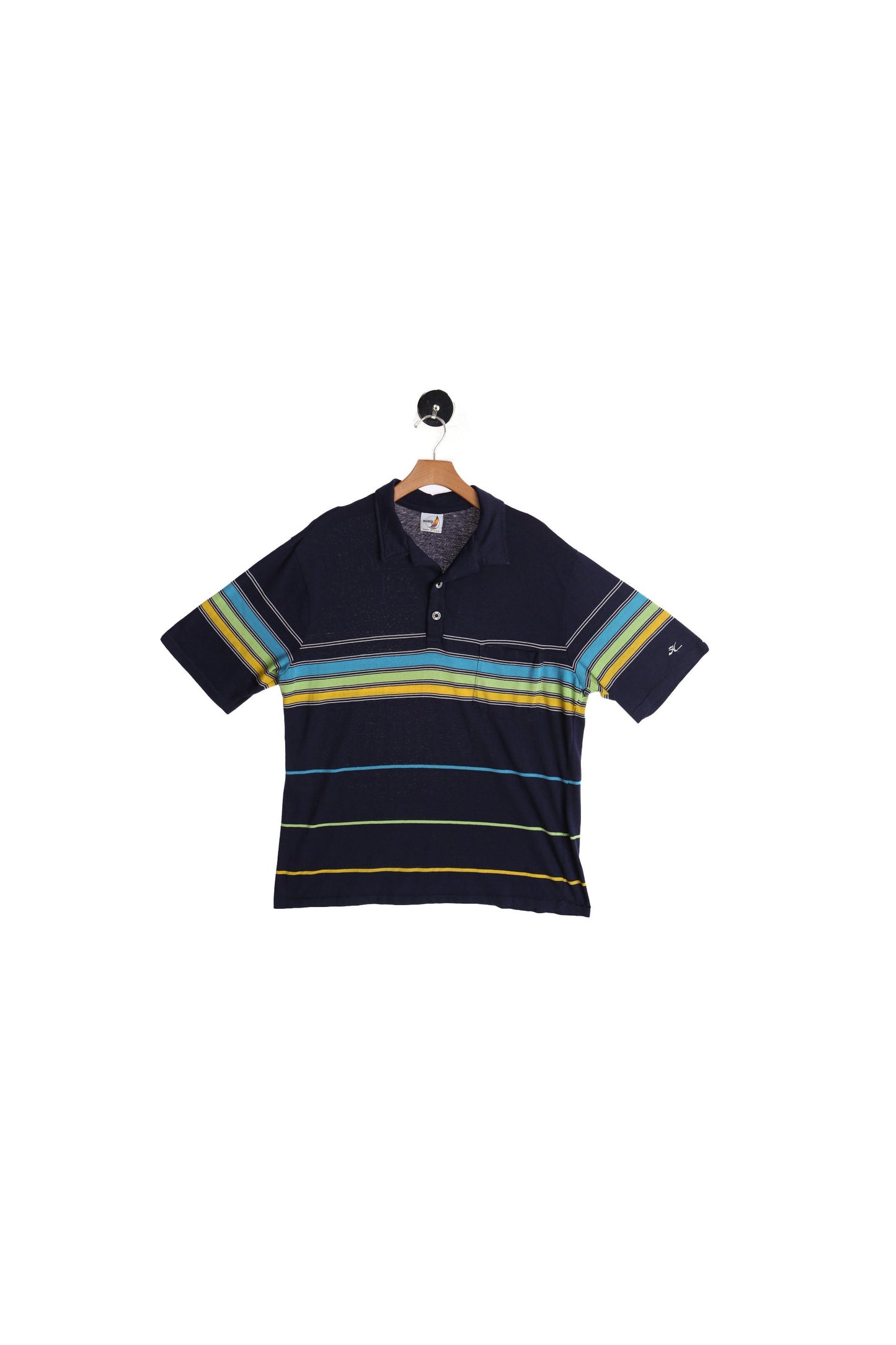 Vintage Hobie Blue Striped Polo Shirt - Era ( 70's - 80's )