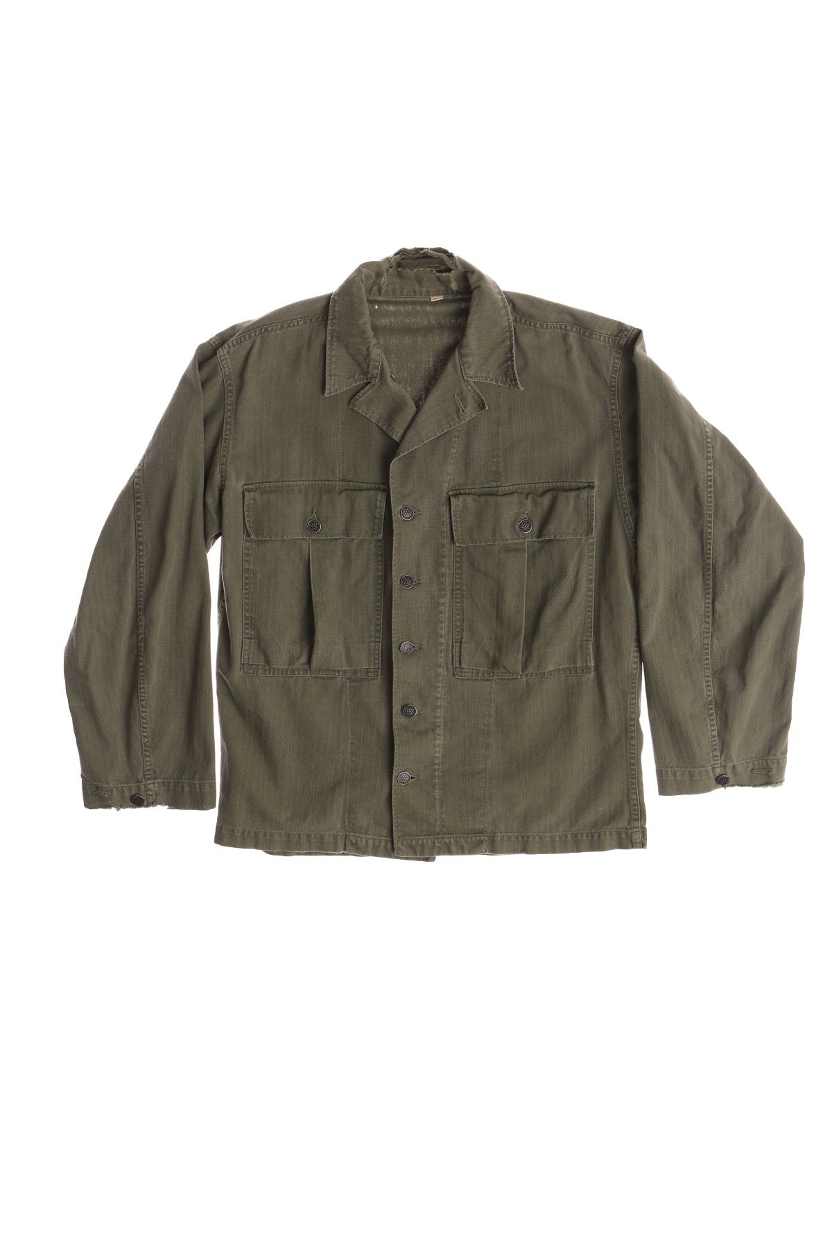 Vintage US Military Jacket With Steel Star Buttons - Era Estimated Around WWII