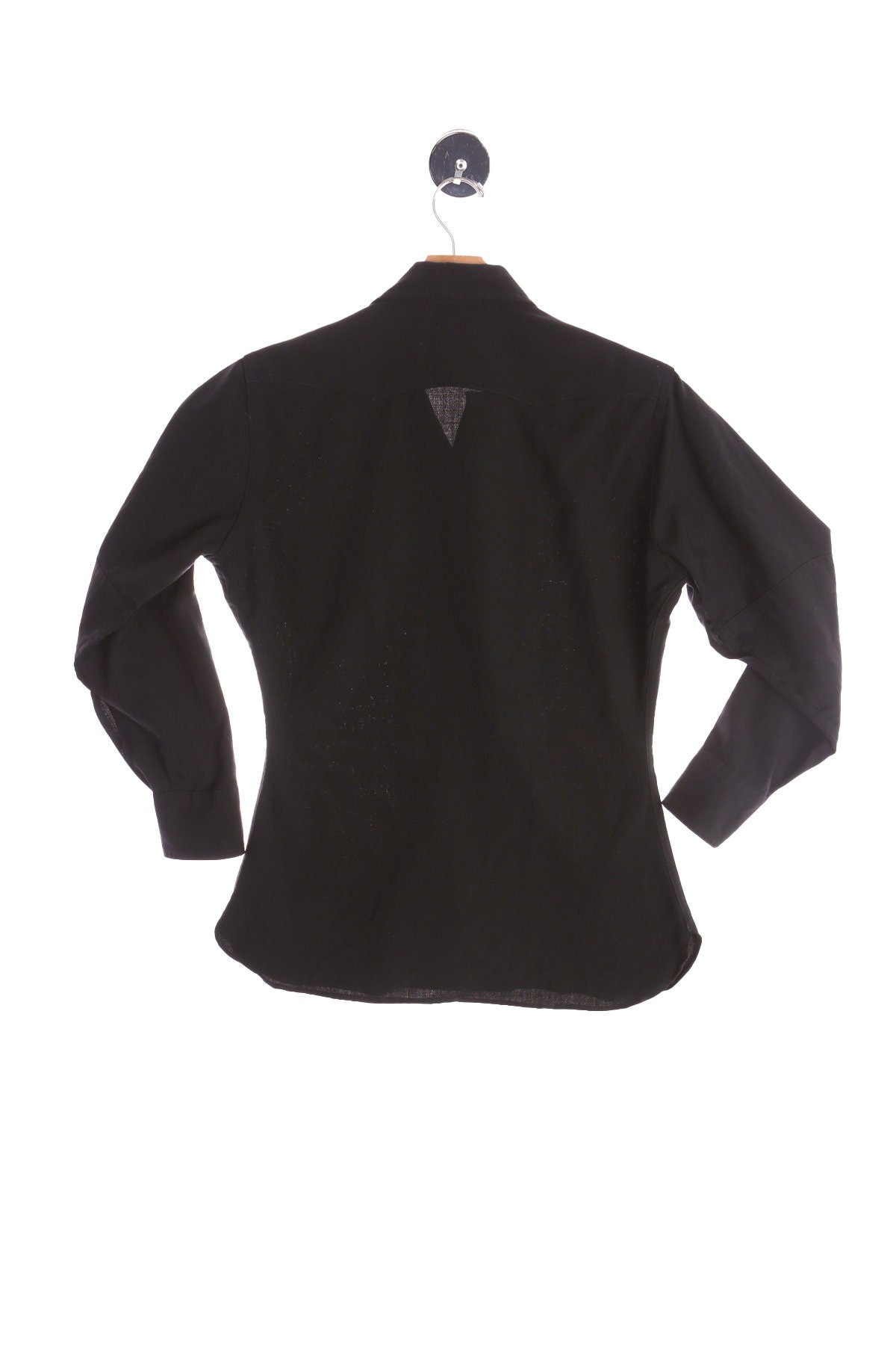 Vintage Men's Black Cotton Shirt - Long Sleeve - Era ( 30's - 40's )