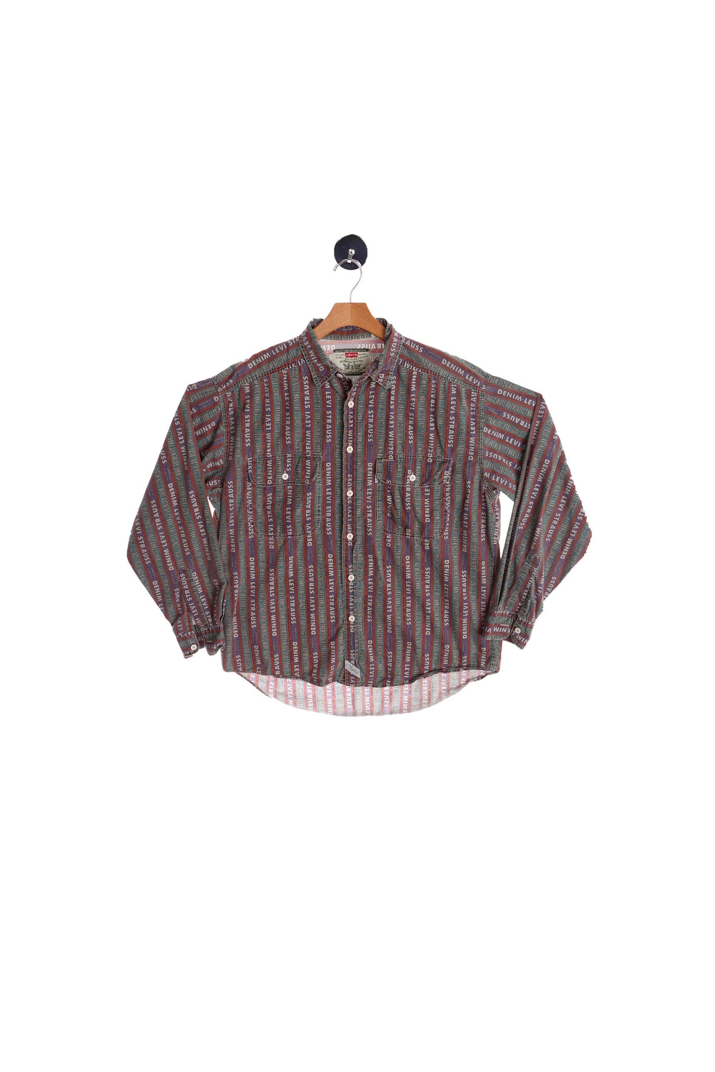 Vintage Levi's Long Sleeve Button Up Shirt - Levi's Words Graphic Pattern