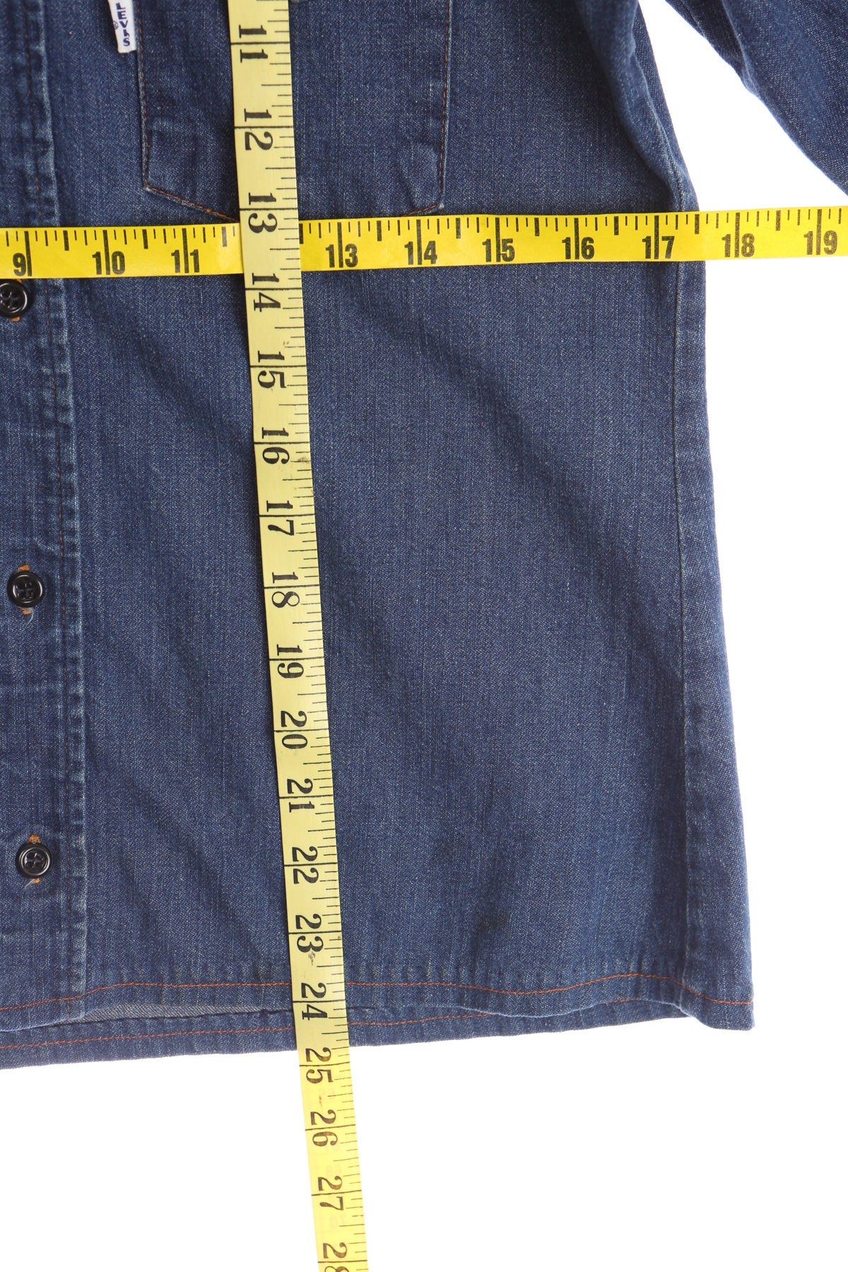 Vintage Levi's Denim Shirt With Back Embroidery