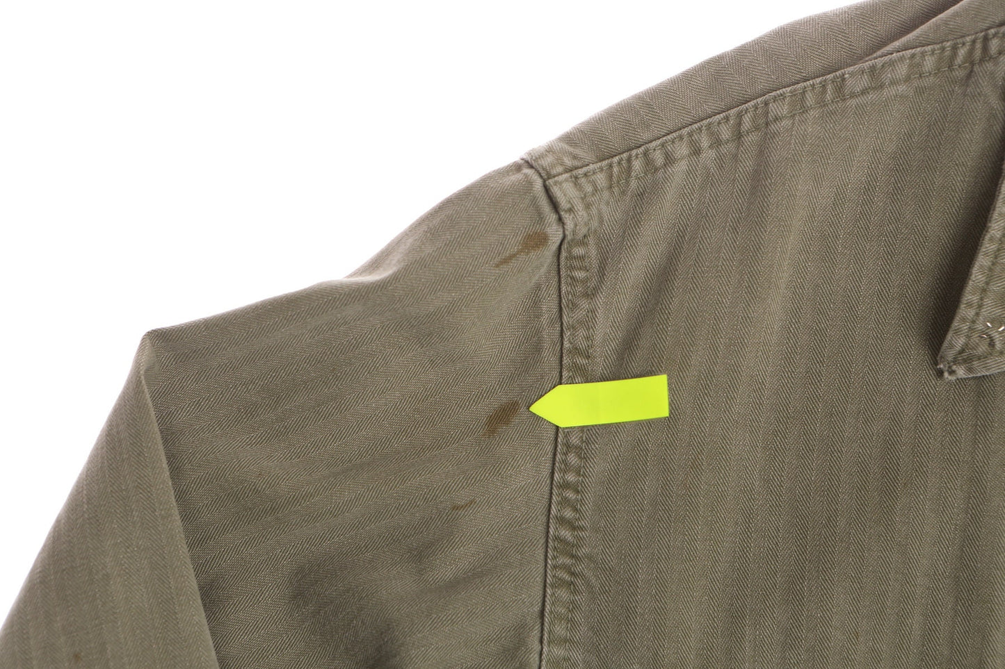 Vintage Men Green Military Shirt With Steel Stars Buttons