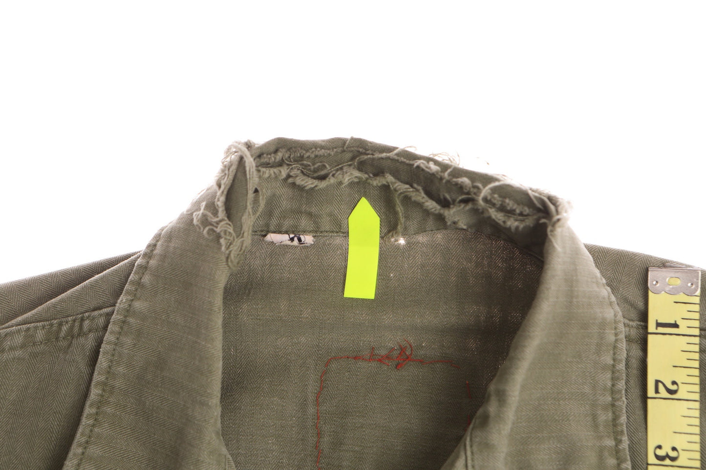 Vintage Men Green Military Shirt With Steel Stars Buttons