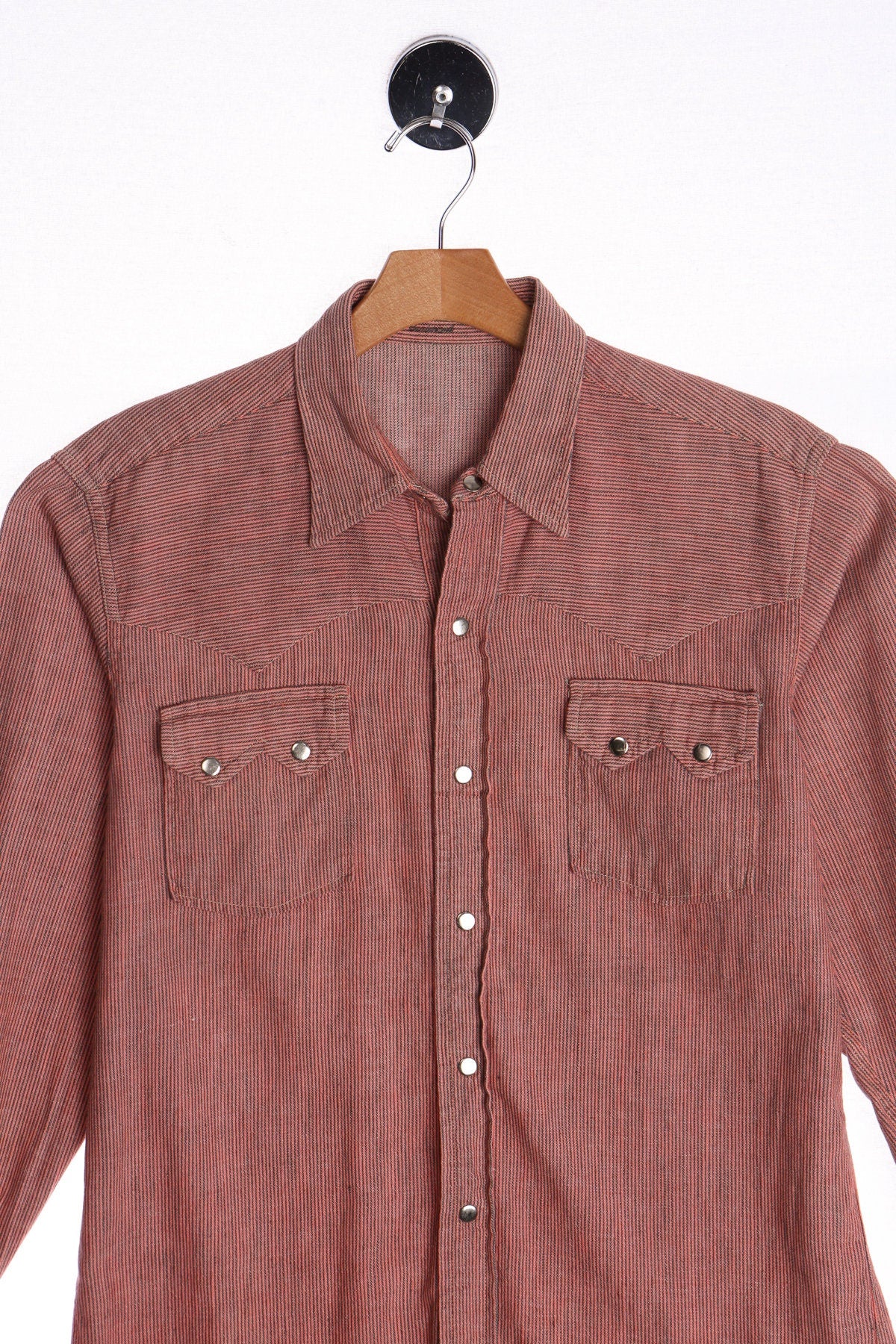 Men Western Shirt Striped  Long Sleeve