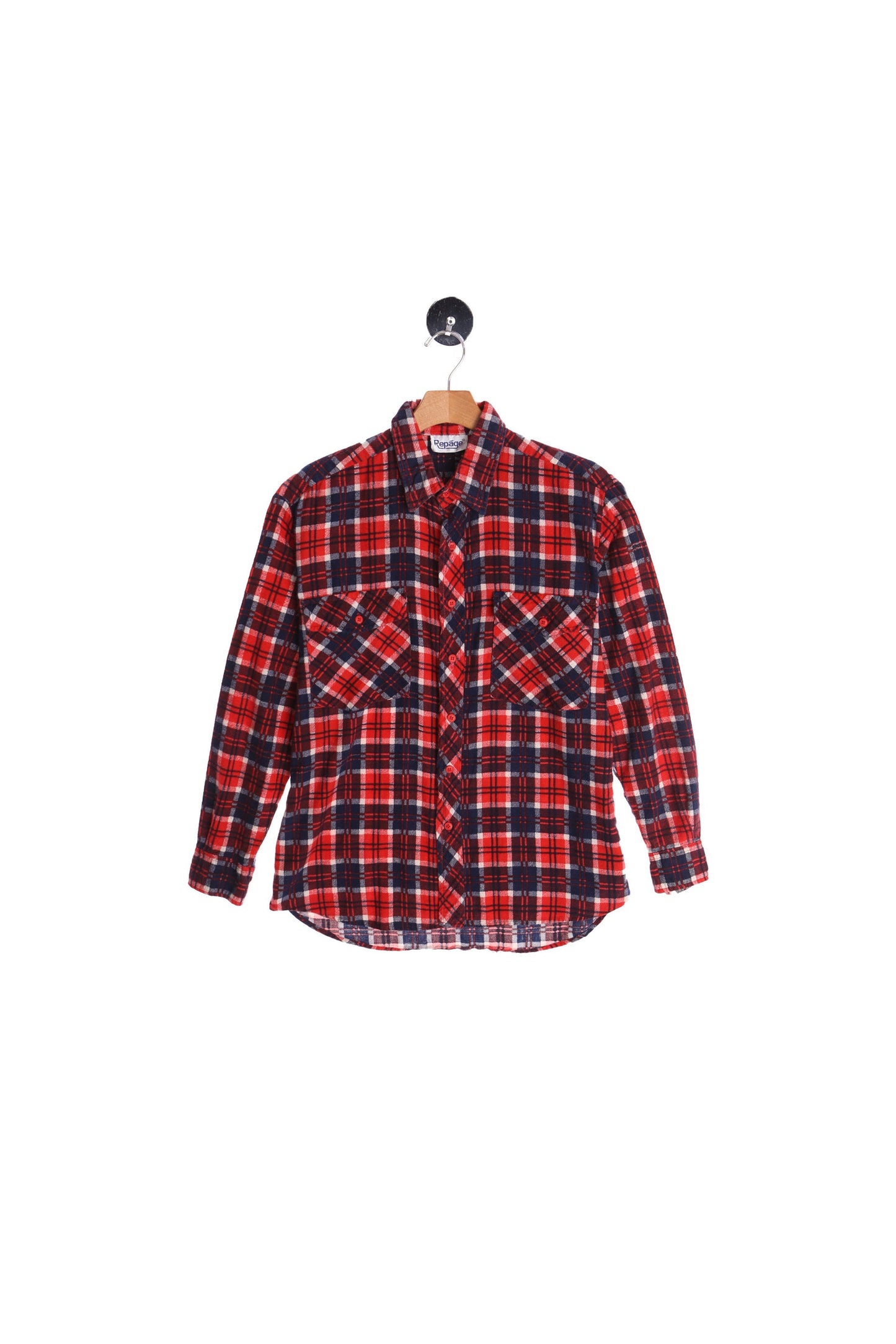 Vintage Red Plaid Flannel Shirt