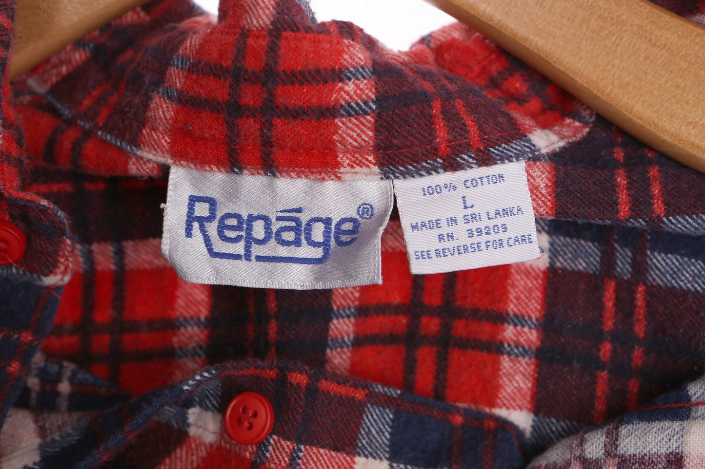 Vintage Red Plaid Flannel Shirt