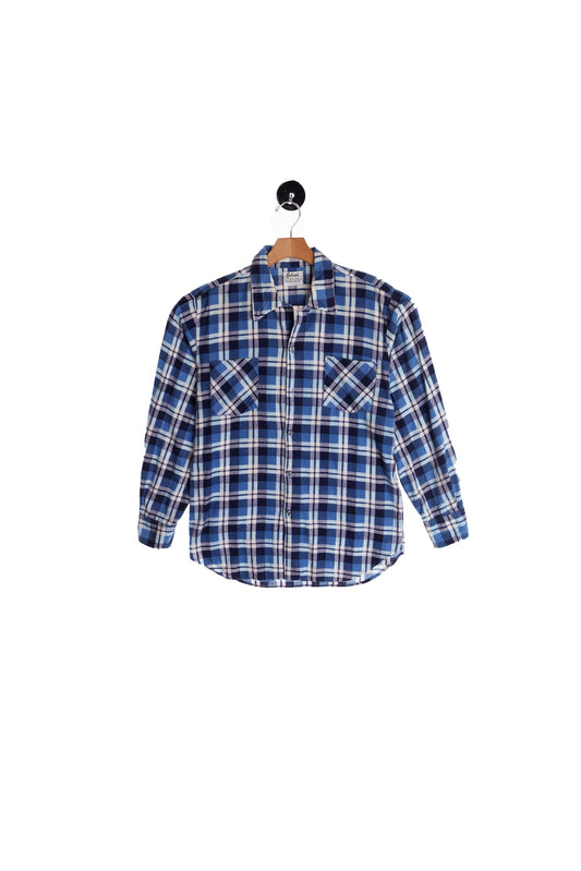 Vintage Plaid Blue Flannel Shirt - Era ( 70's - 80's )