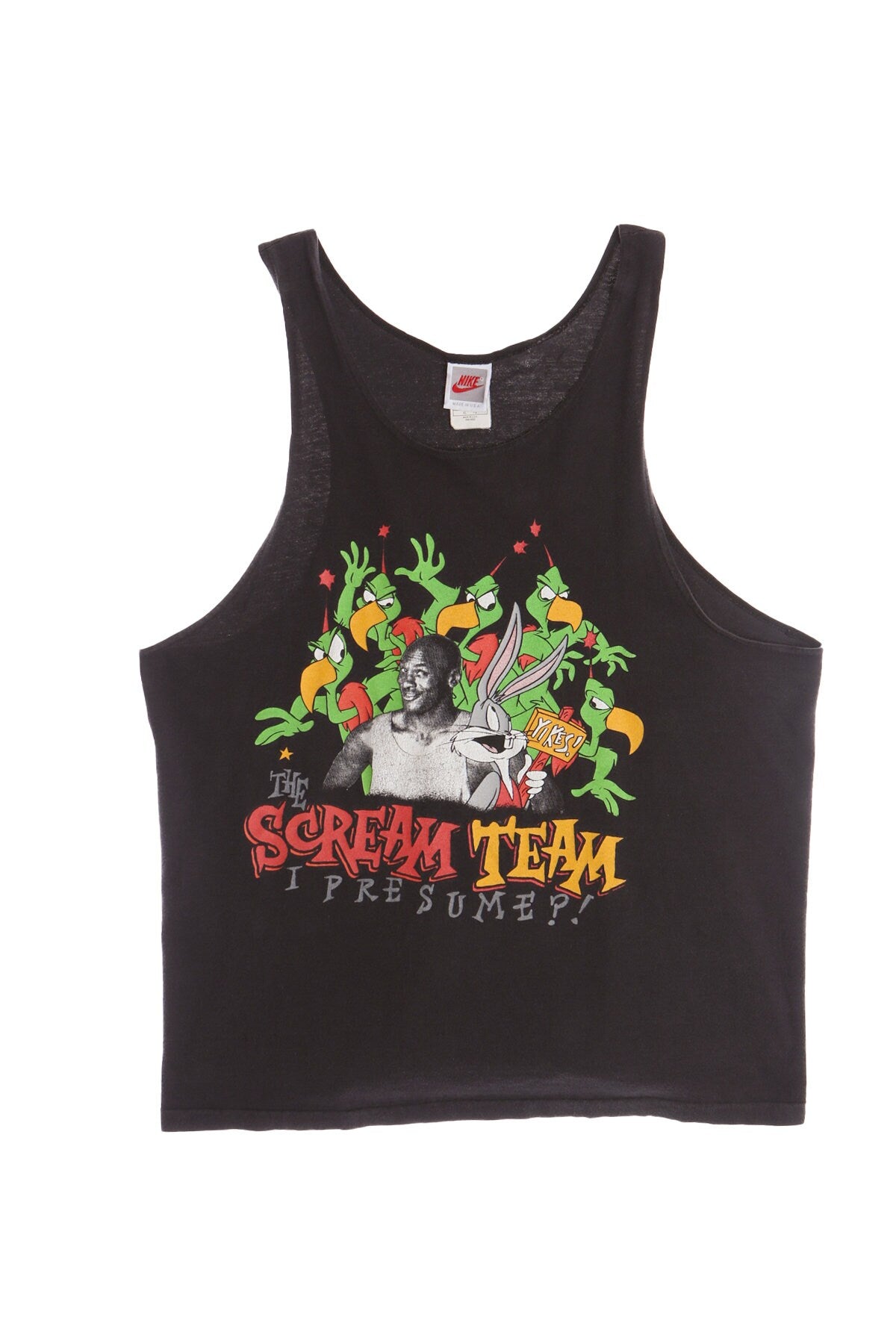 Vintage Nike Black Graphic Tank Top -  The Scream Team