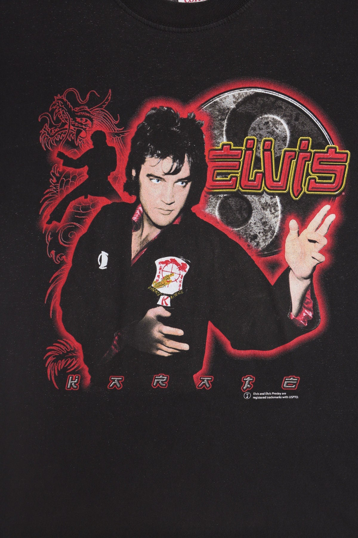 Elvi's Karate Black graphic T-shirt