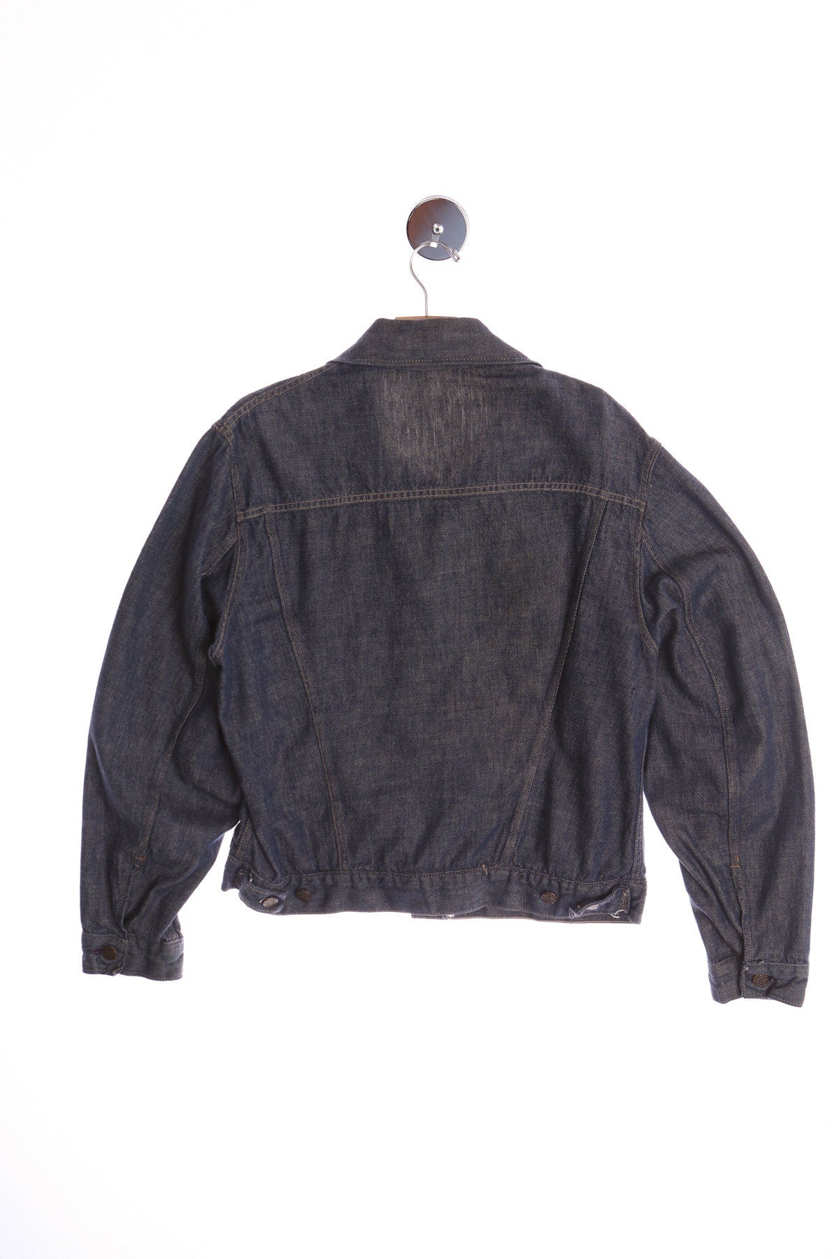 Men 70's Blue Cotton Jacket