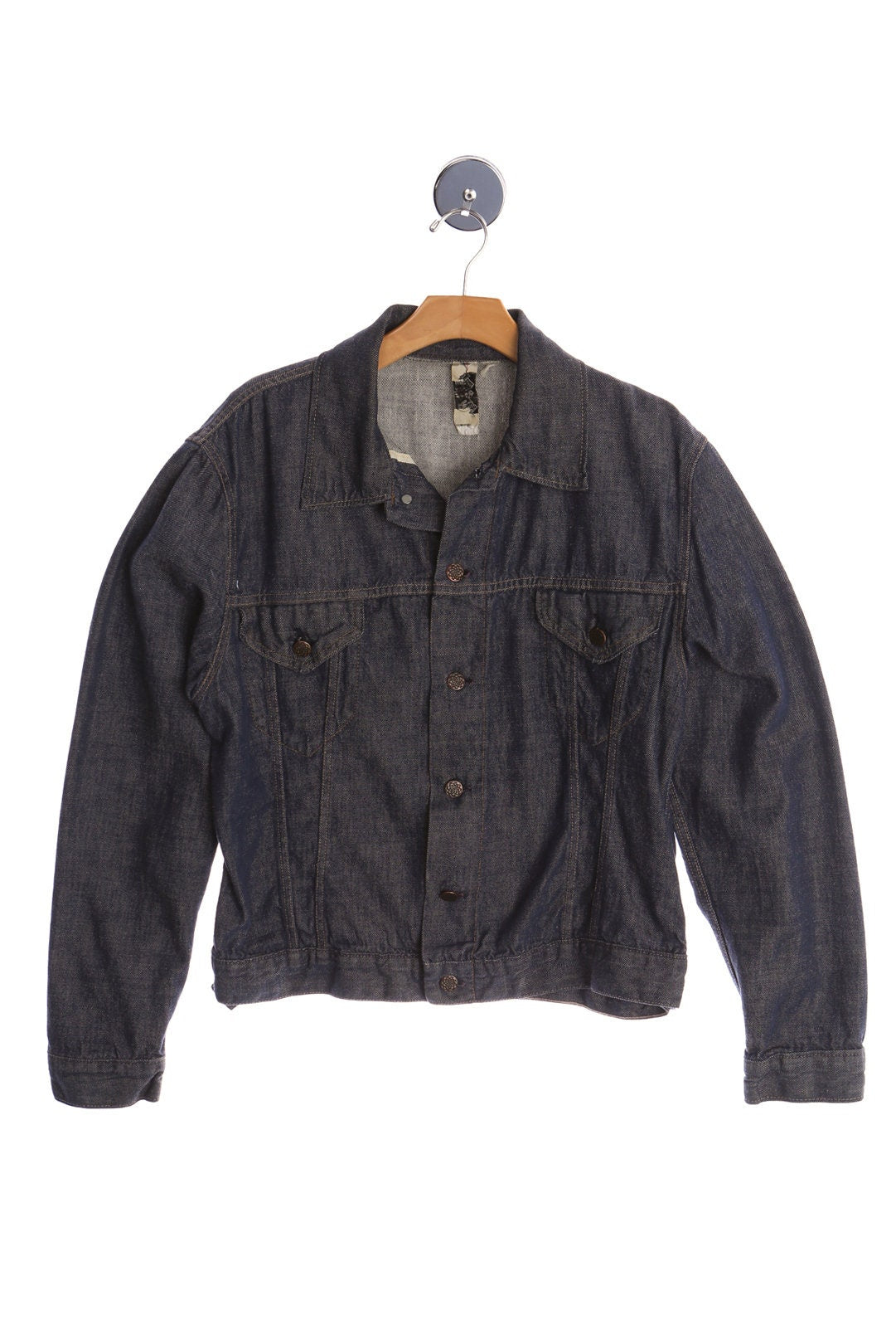 Men 70's Blue Cotton Jacket