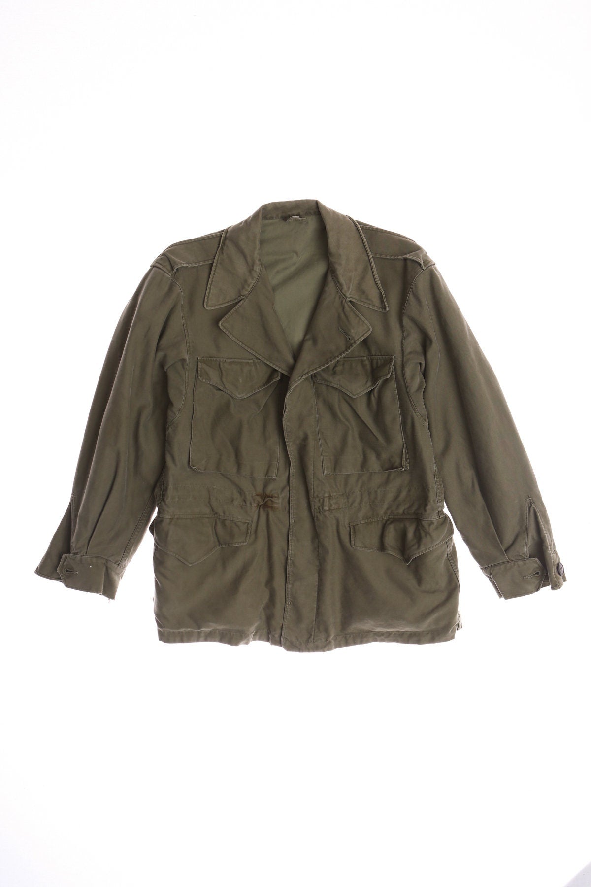 Vintage Military Green Field Jacket