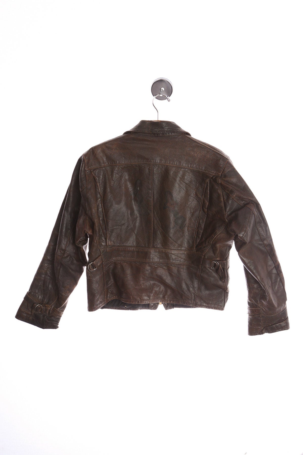 Vintage Men's Brown Leather Jacket - Sportsmen - Era: ( 40's - 50's )