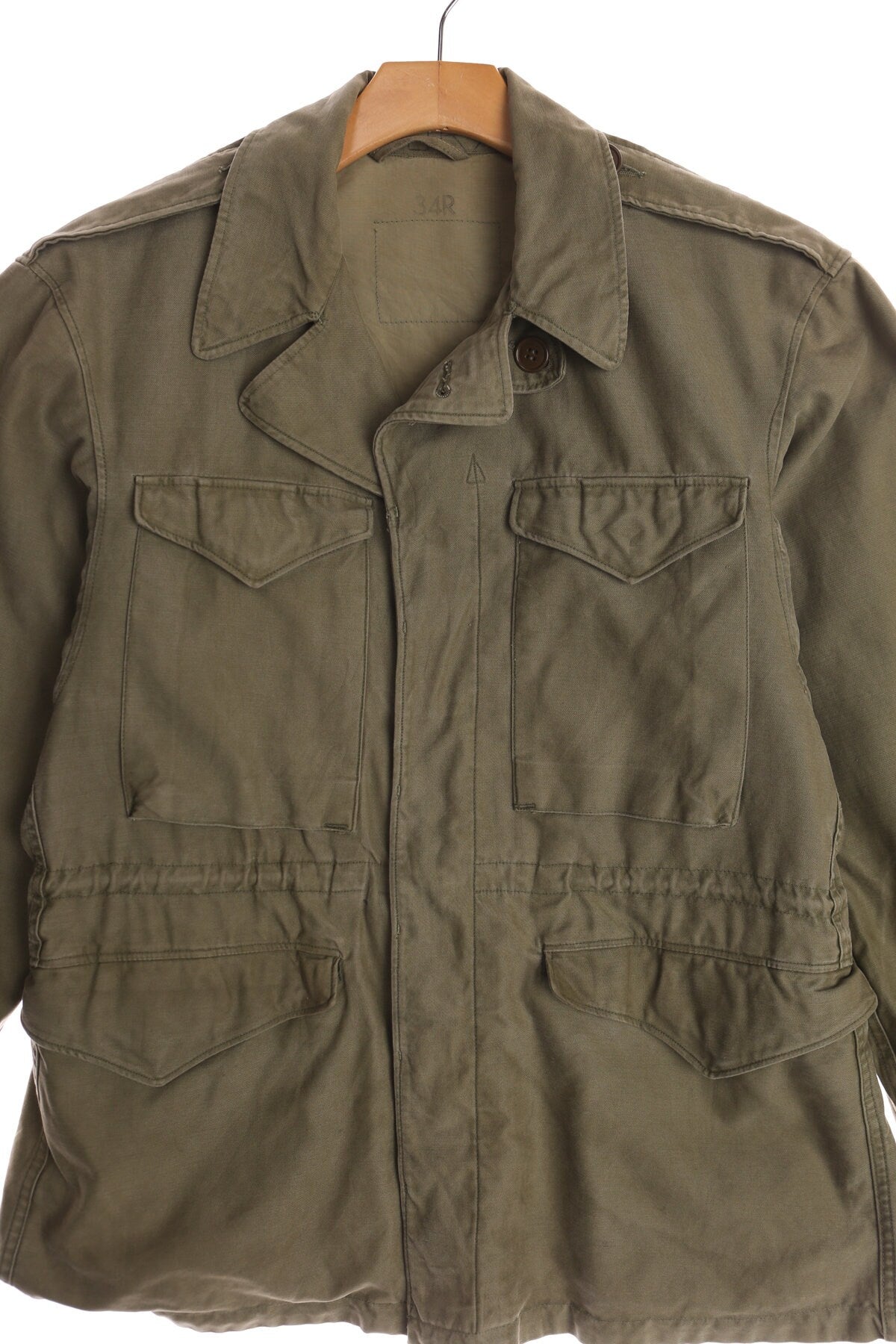 Vintage Men Green Military Field Jacket