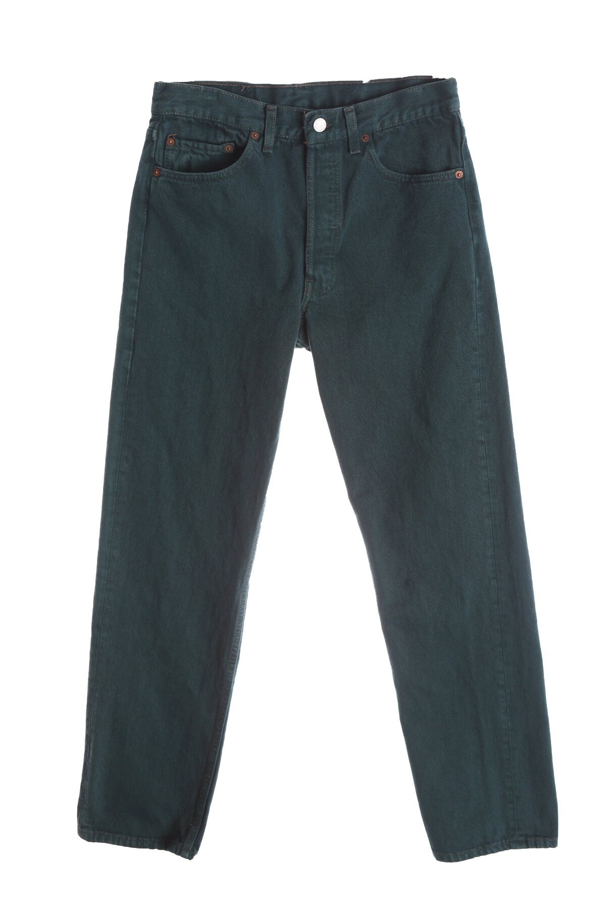 Vintage 501 Levi's Green Denim Pants - Made in USA