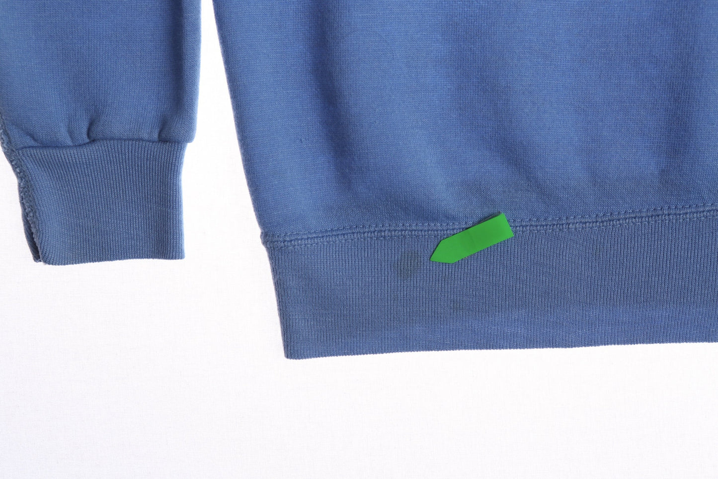 Vintage Blue Sweatshirt With Flower Embroidery