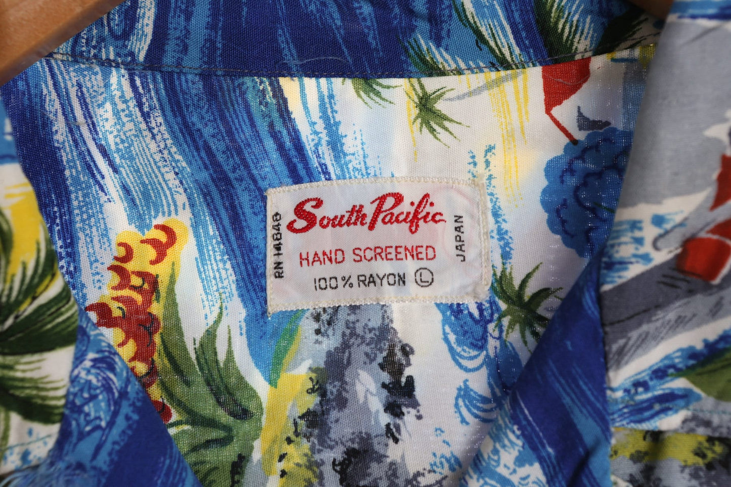 Vintage Blue Hawaiian Shirt - By South Pacific Made in Japan