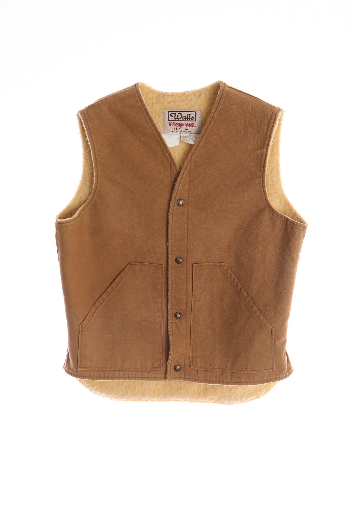Men Canvas Sherpa Vest By Walls Blizzard Pruf