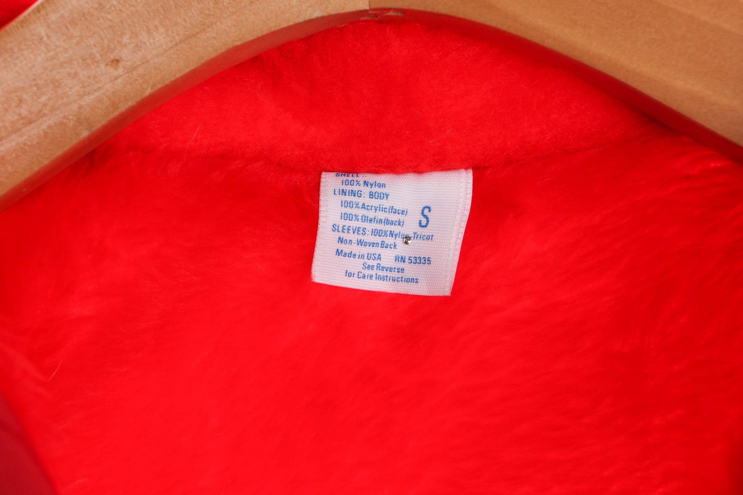 Vintage Red Nylon Racing Jacket With Cobra Patch