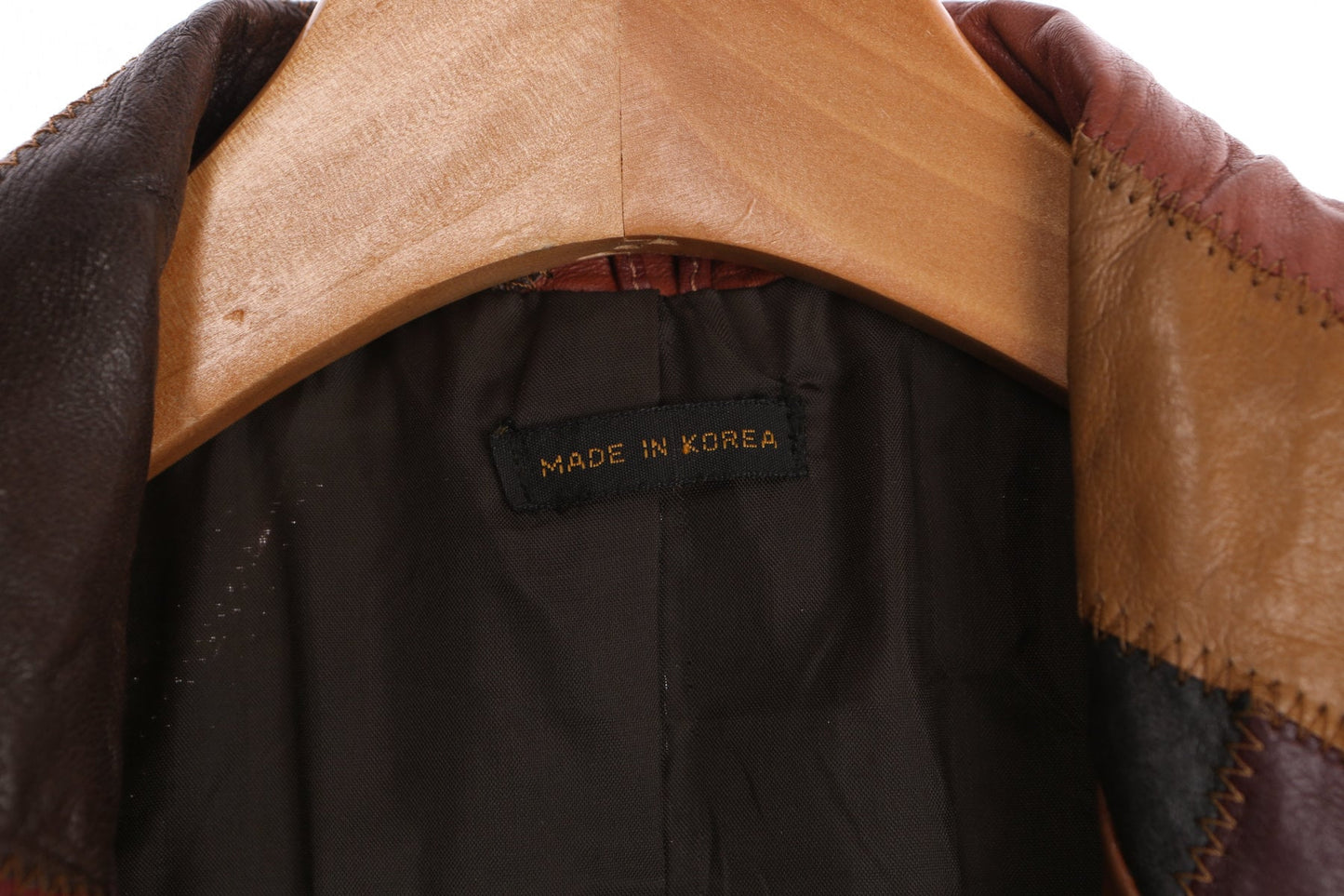 Vintage 70's Women Patchwork Leather Blazer