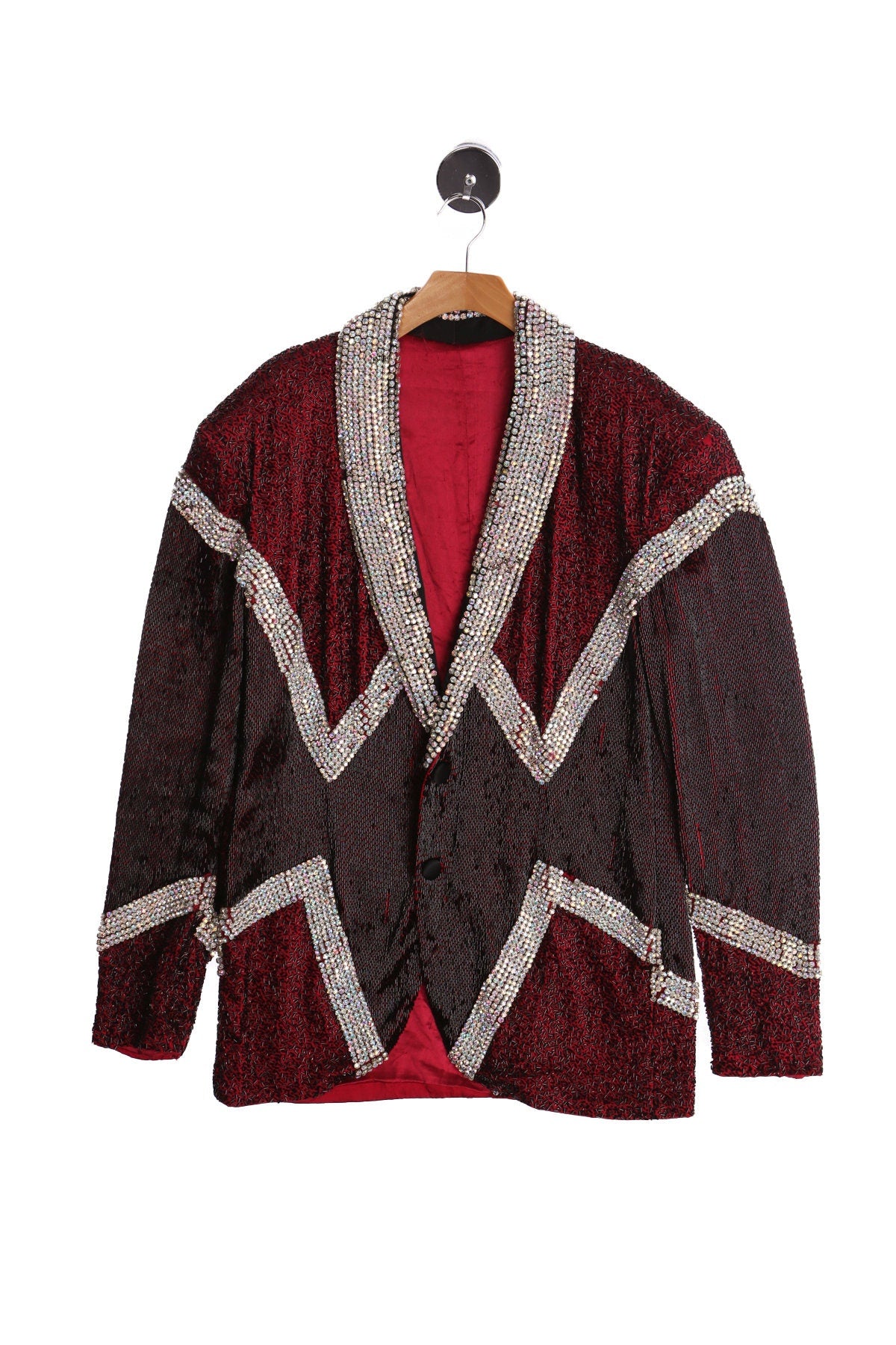 Vintage Men Red Sequin Blazer
