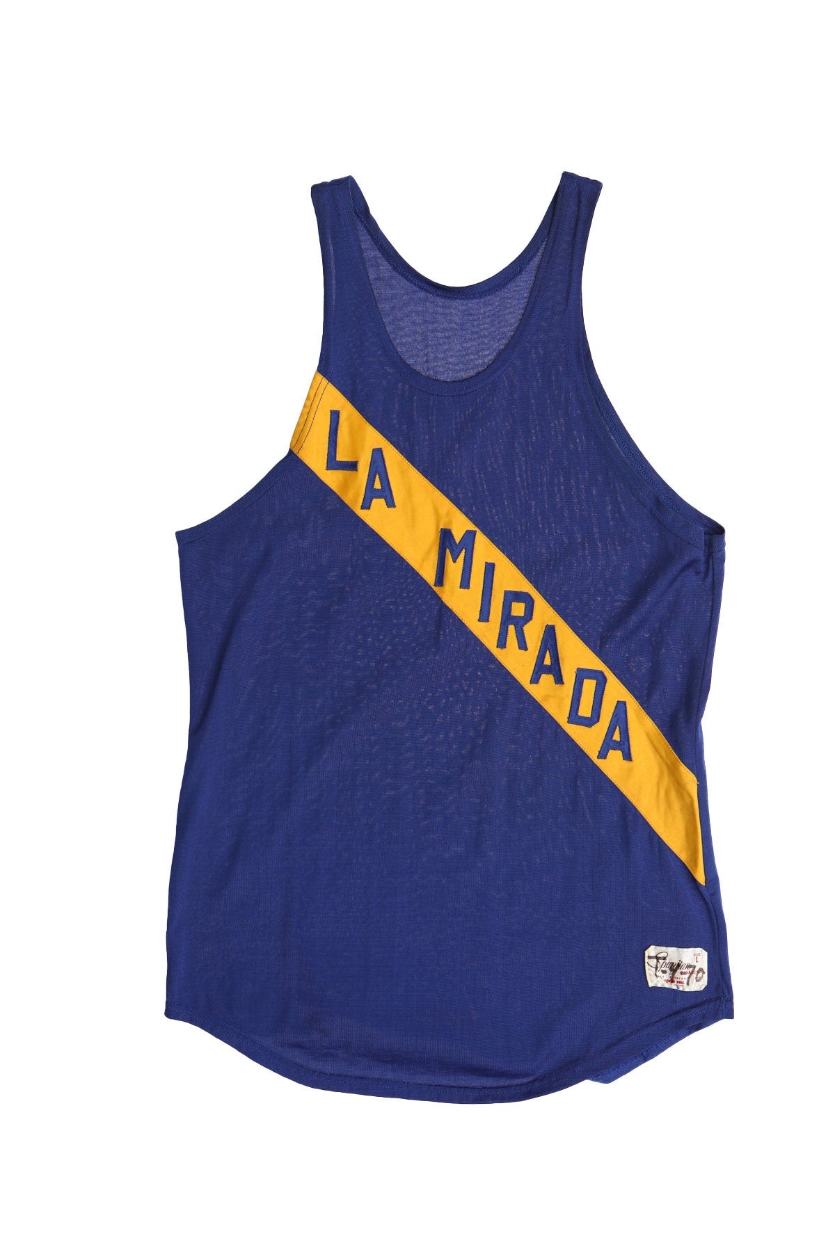 Vintage Blue Jersey - La Mirada - Spanjian Pasadena Label