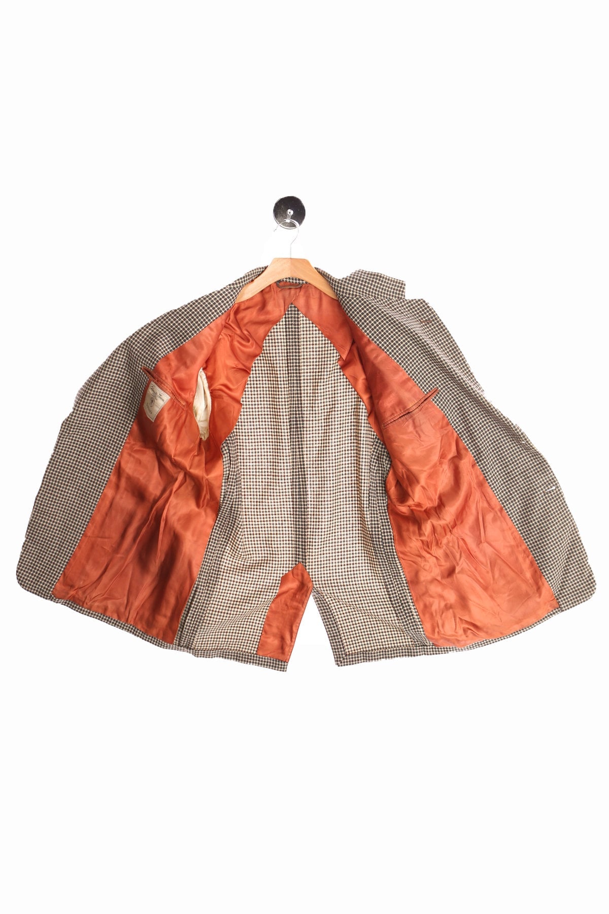 Vintage Men Brown Plaid Blazer - Era ( 40's - 50's )