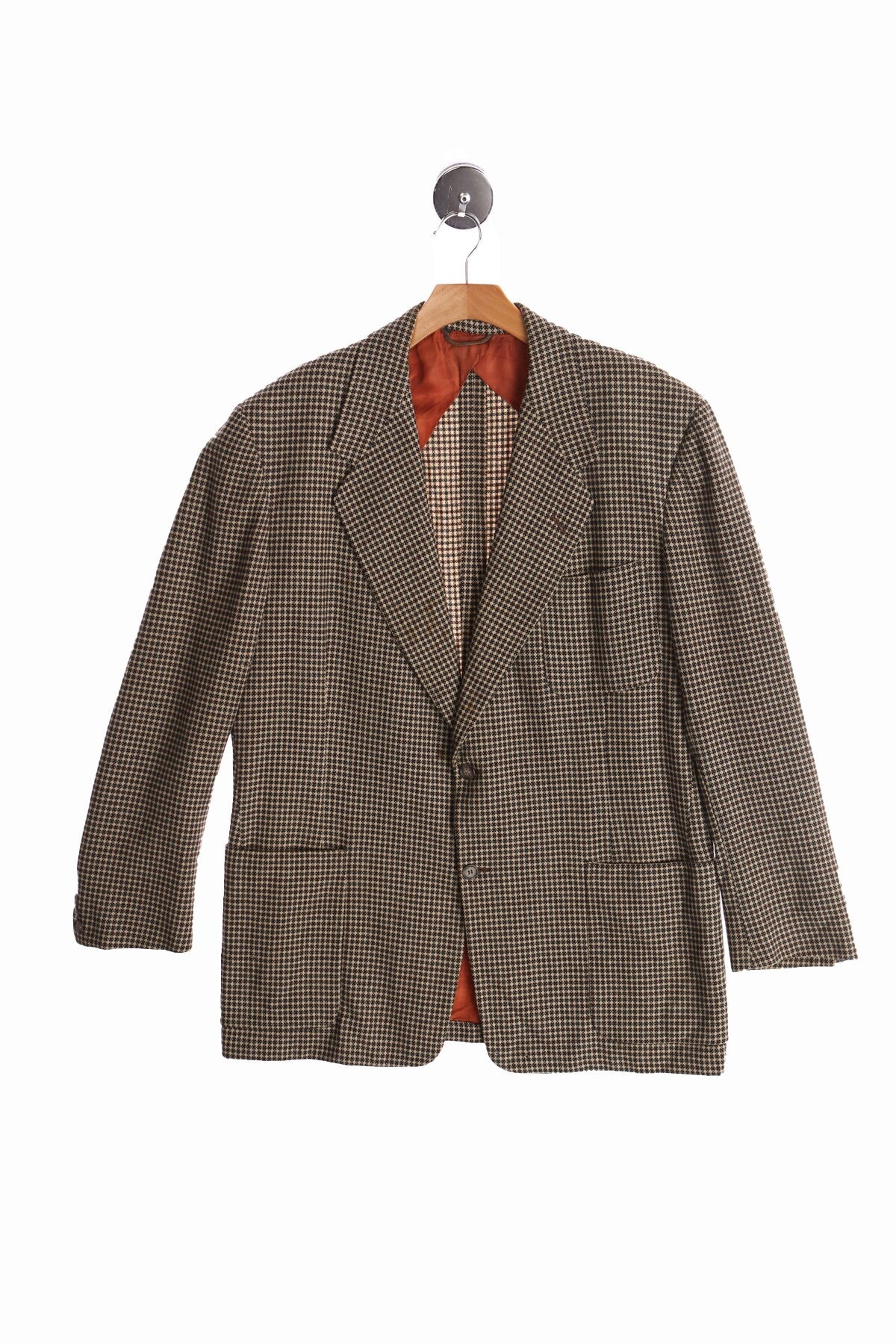 Vintage Men Brown Plaid Blazer - Era ( 40's - 50's )