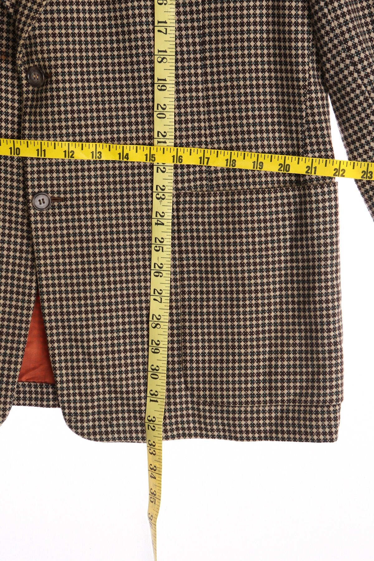 Vintage Men Brown Plaid Blazer - Era ( 40's - 50's )