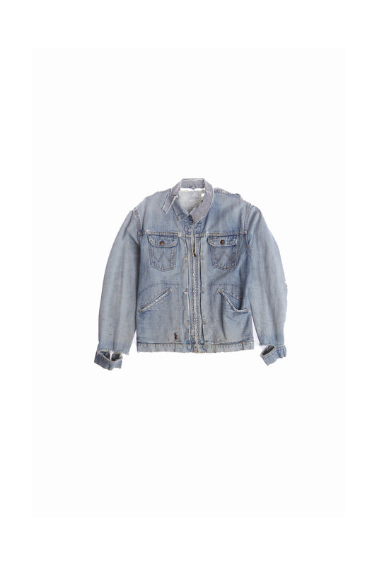 Vintage Wrangler Distressed Blue Denim Jacket