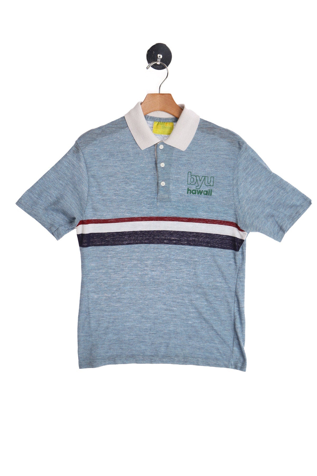 Vintage Men Light Blue Polo Shirt