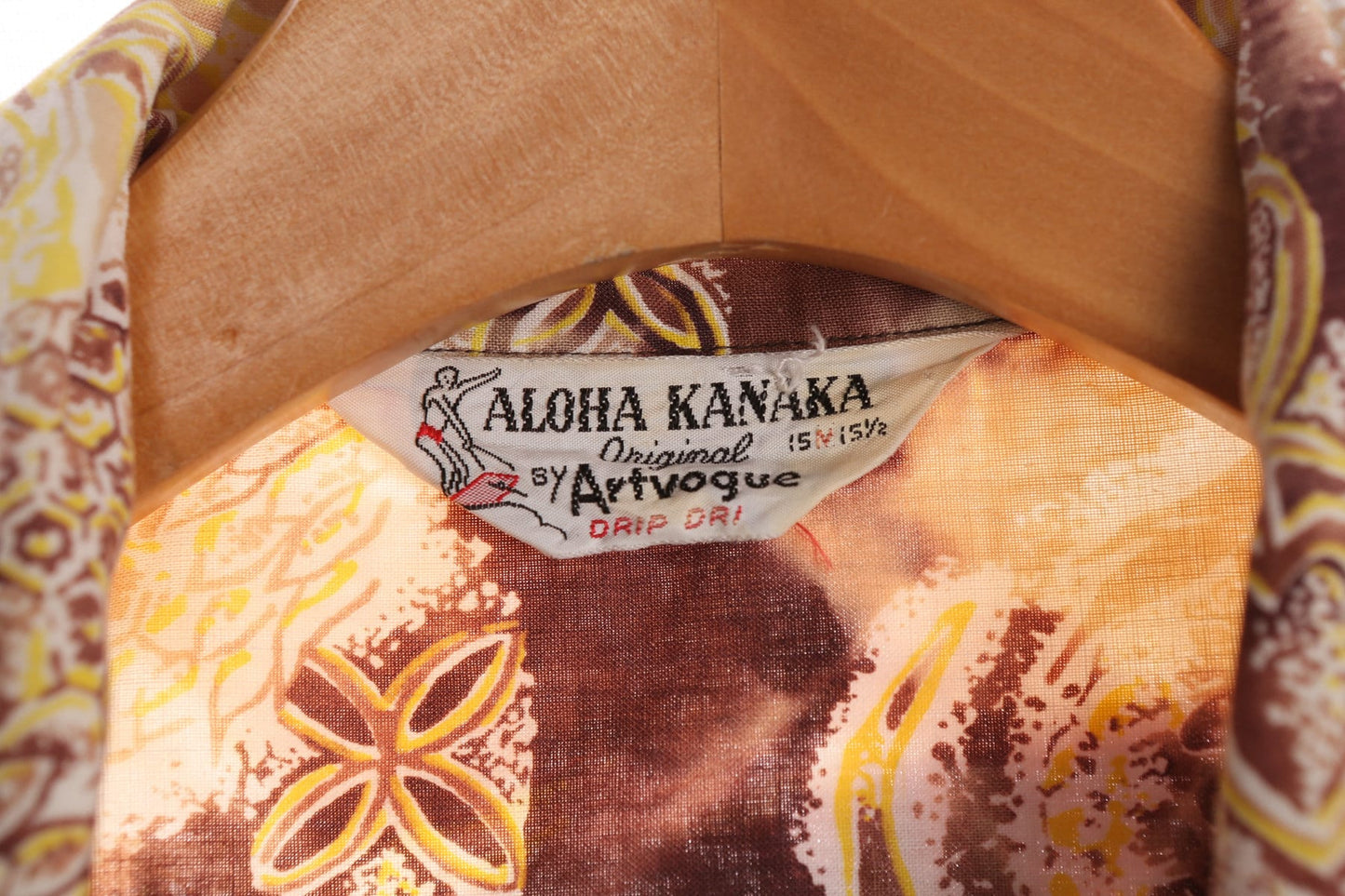 Vintage Men Brown Hawaiian Shirt - Pineapple Print - Aloha Kanaka By ArtVogue