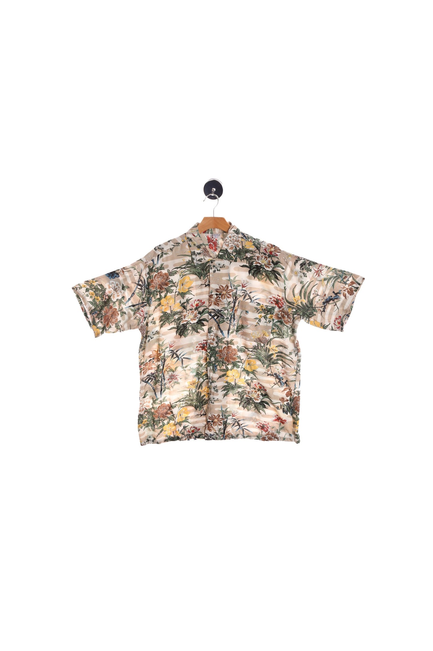 Vintage Floral Print Hawaiian Shirt - Made in Japan - Era ( 40's - 50's )