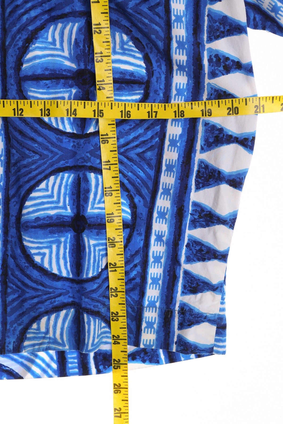 Vintage Blue Hawaiian Shirt Made in Honolulu For Bullock's