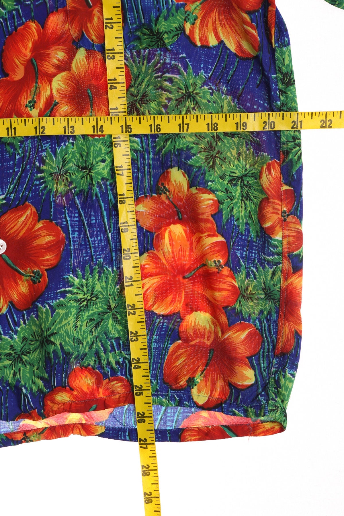 Red Flowers Blue Hawaiian Shirt - Surf and Sun - Made in Japan