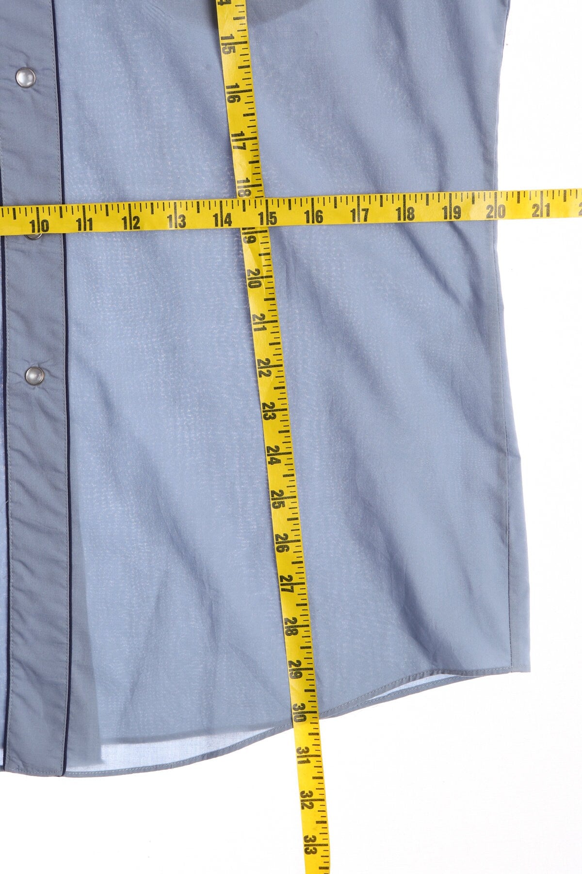 Vintage Men Blue Western Shirt With Native American Chief Embroidery - Rocking K Ranchwear By Kennington