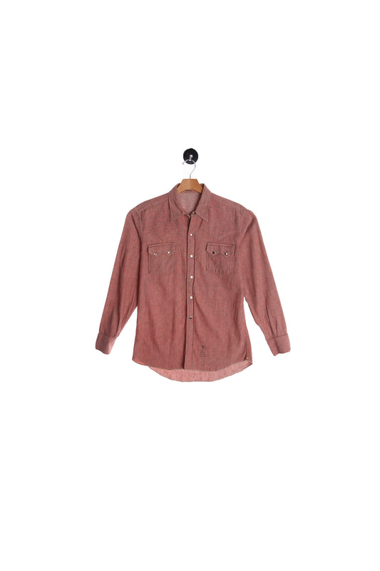 Men Western Shirt Striped  Long Sleeve