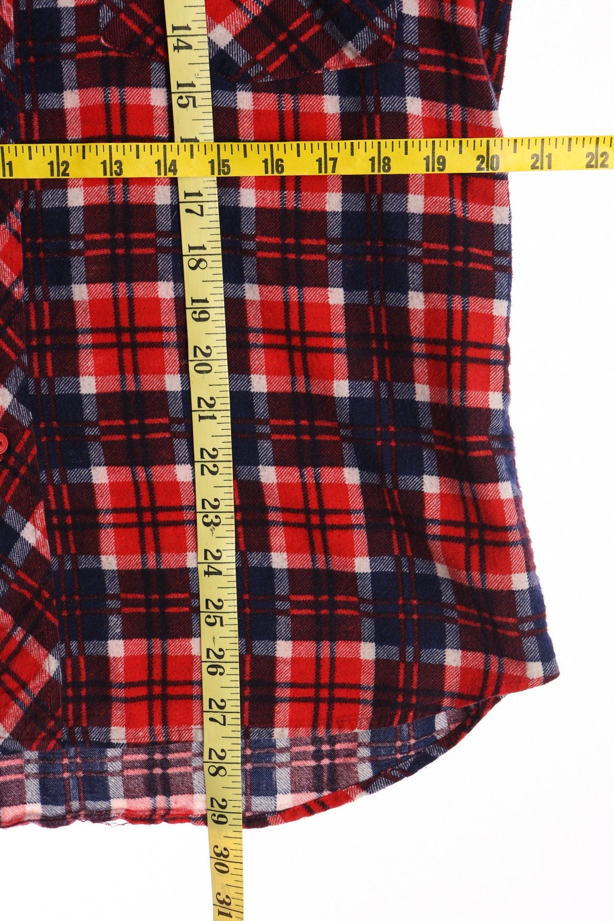 Vintage Red Plaid Flannel Shirt