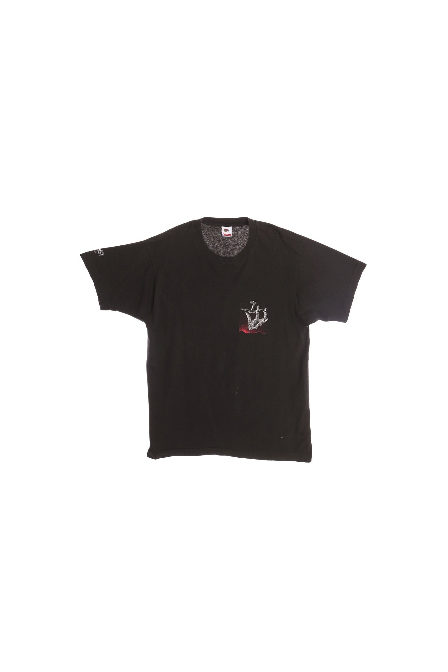 Vintage Black Graphic T-shirt - Airborne Parachuting