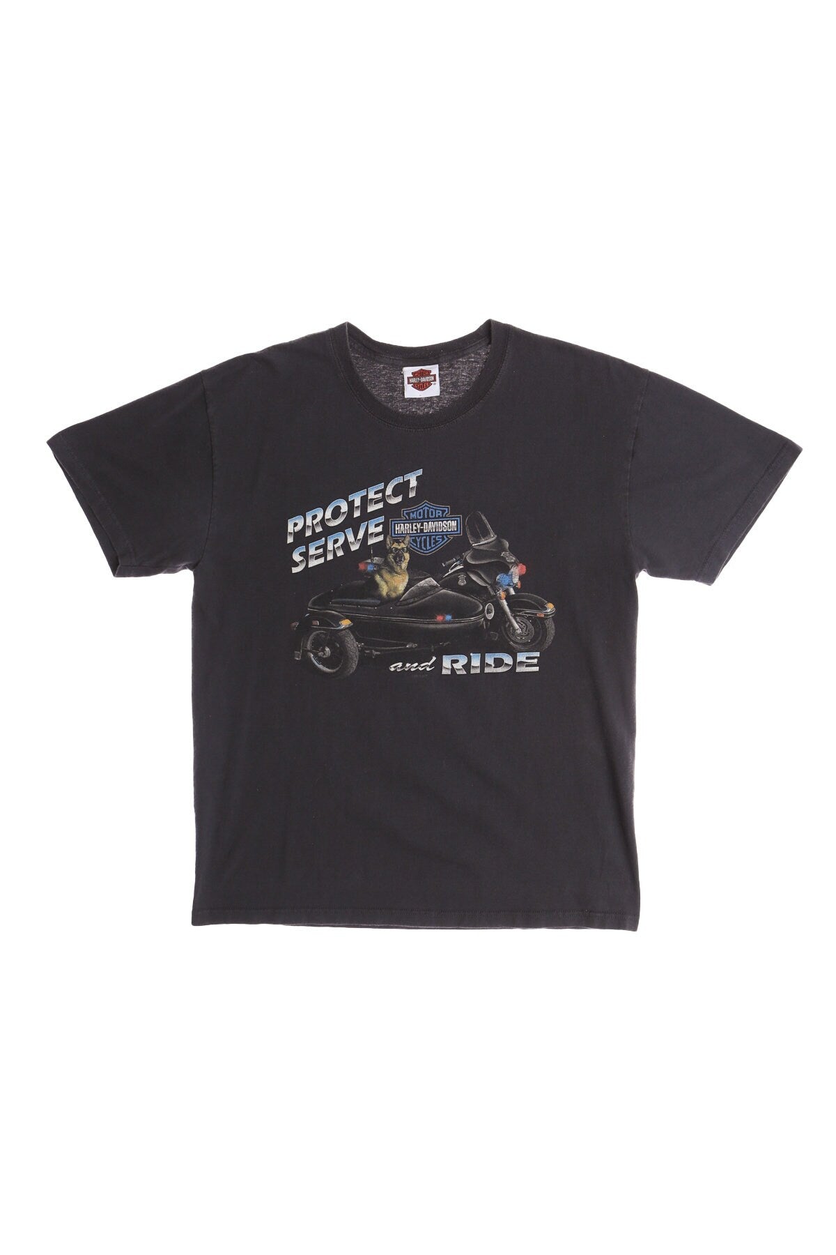 Harley Davidson Black Graphic T-shirt - National City Coronado California Print