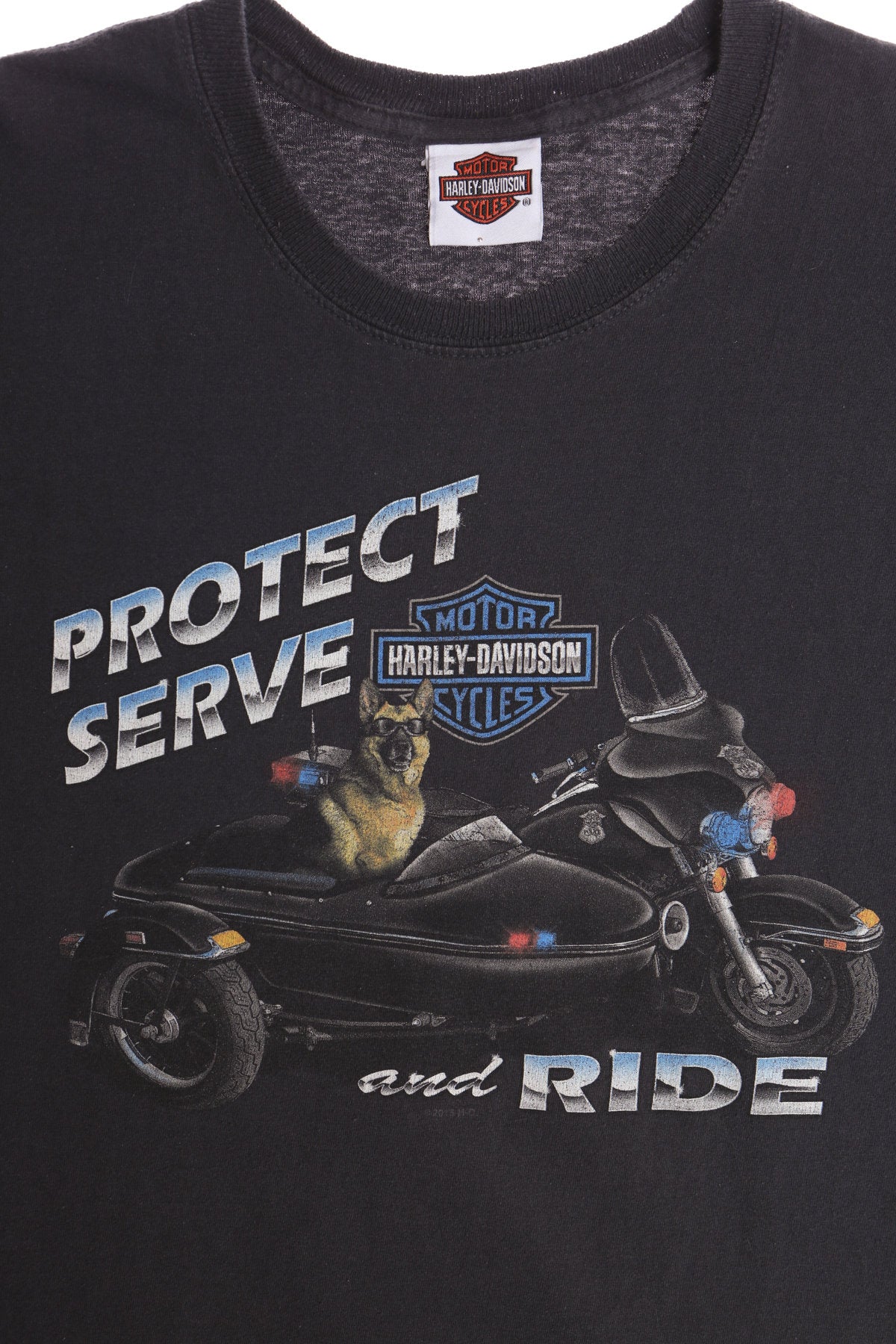 Harley Davidson Black Graphic T-shirt - National City Coronado California Print