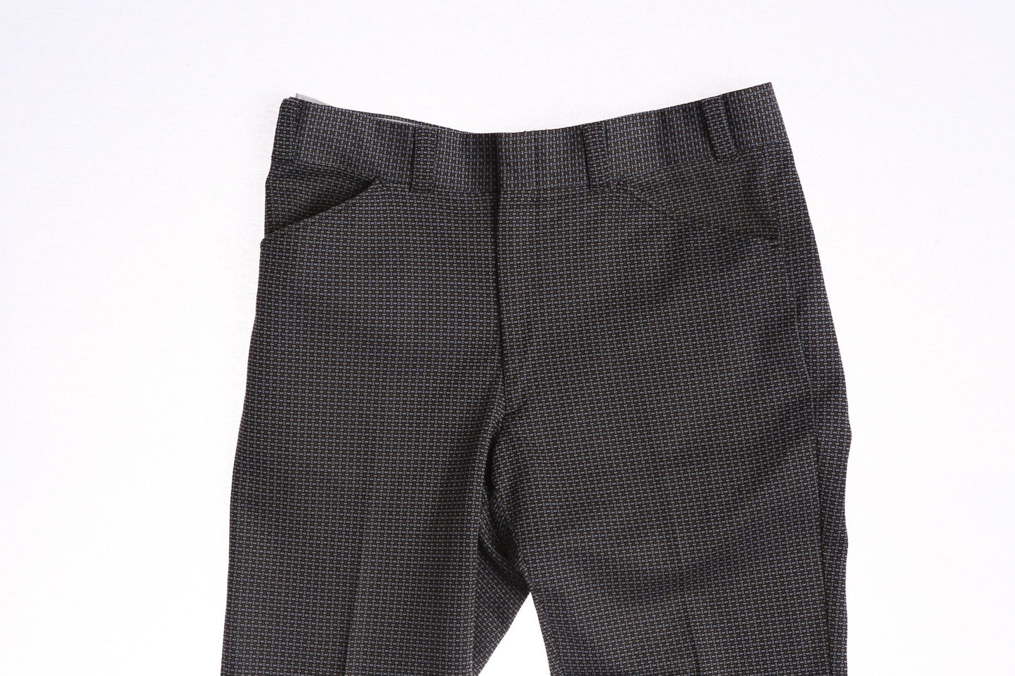 70's Men Black Paid Casual Poly Pants