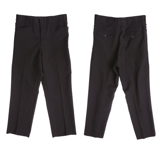 Vintage Black Men Polyester Western Pants - Era 60's - 70's