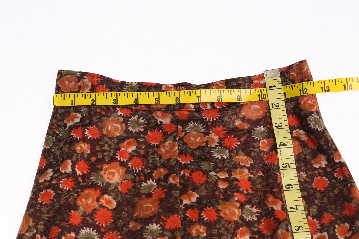 70's Women Brown Cotton Summer Skirt